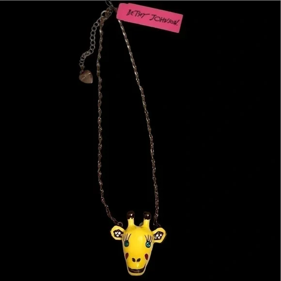 NWT Betsey Johnson Critter Giraffe Necklace - Picture 4 of 8